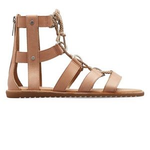 Sorel Ella Lace-Up Leather Gladiator Sandals